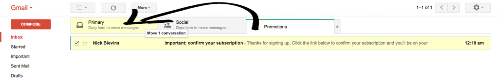 Gmail Promotions Tab 1
