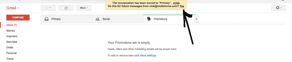 Gmail Promotions Tab 2