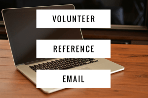 Volunteer Reference Email